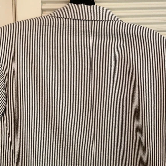 PENDLETON Grey Striped Seersucker Blazer Jacket - Picture 4 of 9